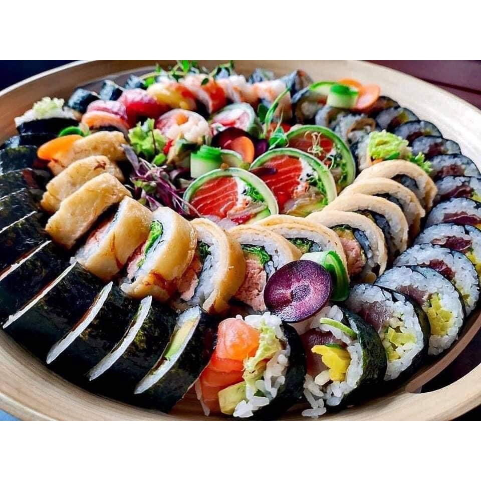 Mành tre cuộn cơm kimbap nan tròn - 김발 겉대