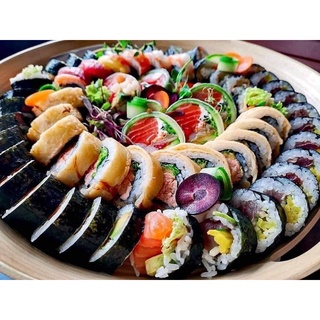 Mành tre cuộn cơm kimbap nan tròn - 김발 겉대