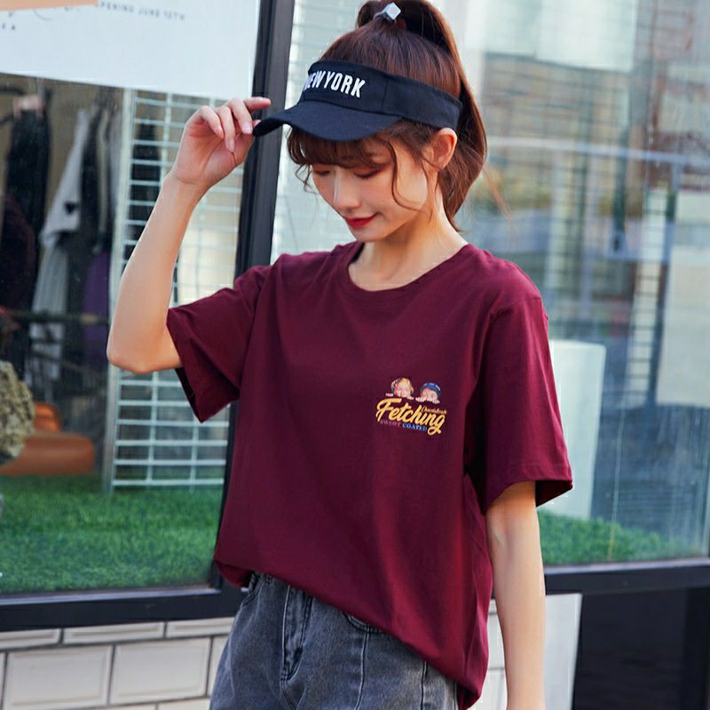 áo thun nữ form rộng unisex tay ngắn cực chất in họa tiết