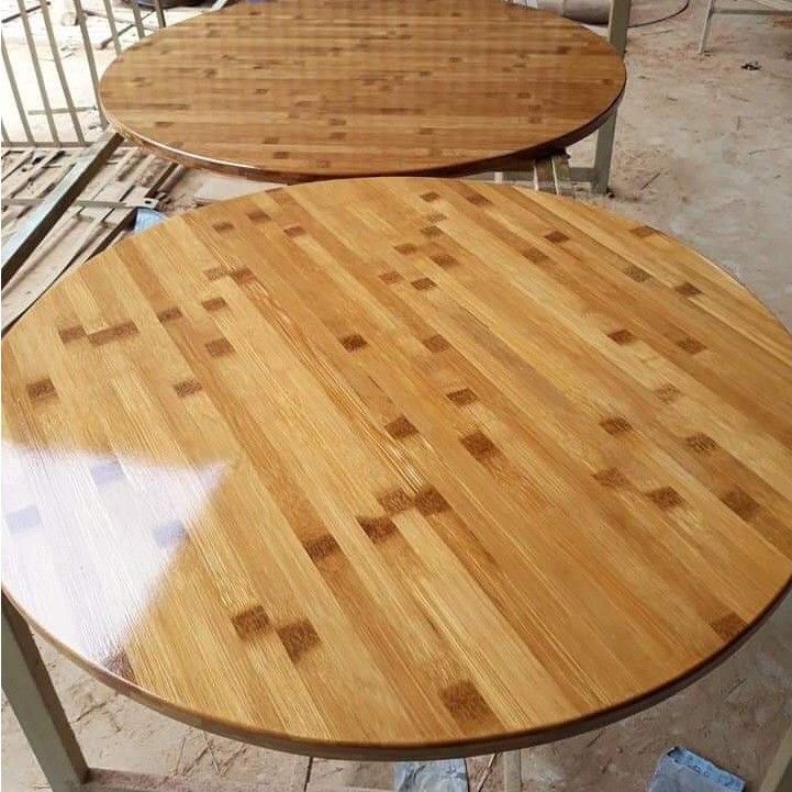 Mặt bàn tròn gỗ tre BAMVINA dày 2,5cm