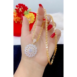 Dây chuyền nữ mặt xoàn dát vàng 18 cao cấp mẫu mới về