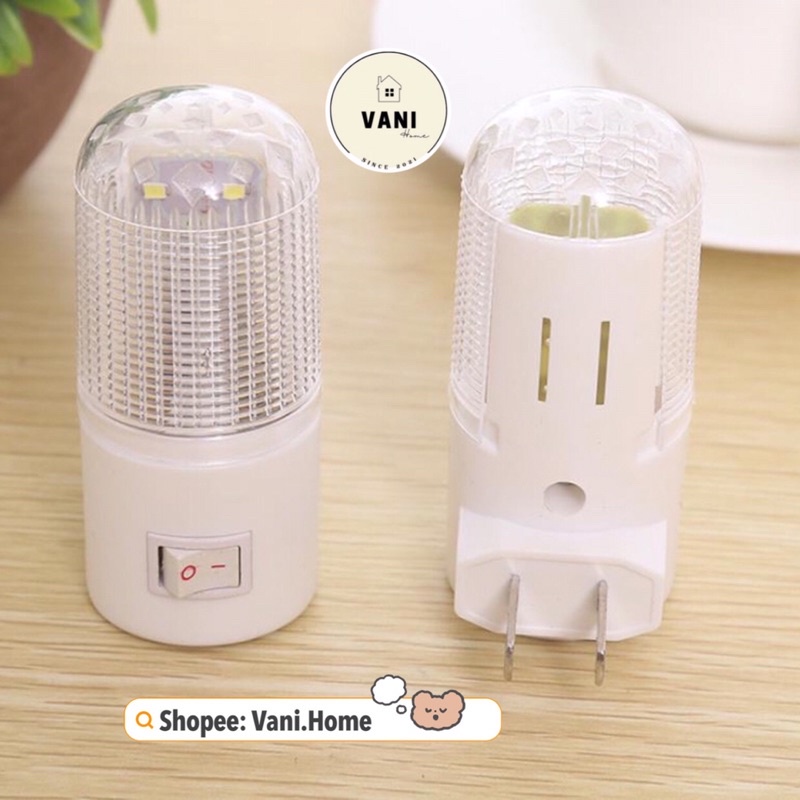 Đèn ngủ mini hình trụ 3W tiết kiệm điện có công tắc tiện lợi