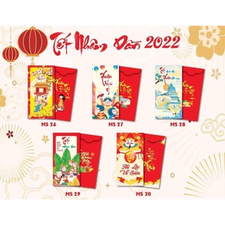 Lì xì tết 2022, combo 1000 bao lì xì trend nhiều mẫu phong bao lì xì cao cấp