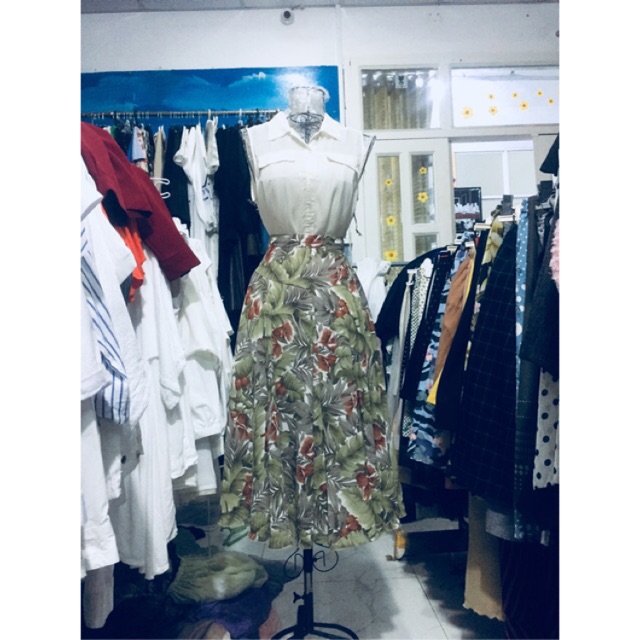 Sét áo và chân váy vintage [2 mẫu]