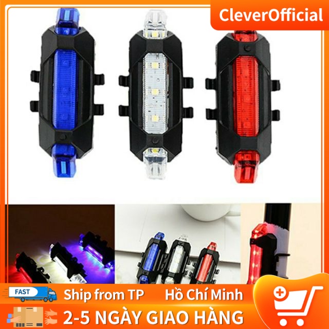 Phụ kiện xe đạp đèn báo hiệu gắn đuôi xe đạp bóng led