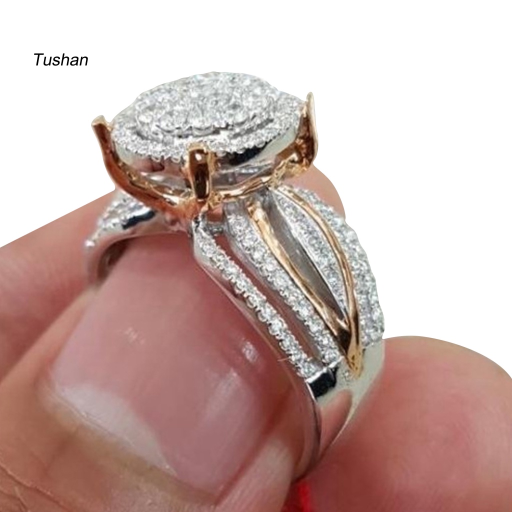 Nhẫn Đính Hôn Đính Đá Zircon Dành Cho Nữ