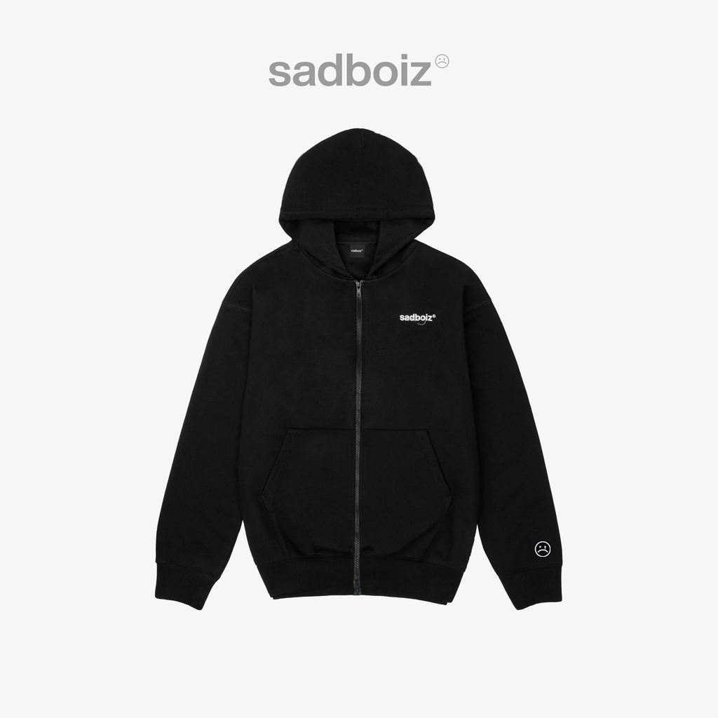 Áo hoodie zipper SADBOIZ Lowkey Black