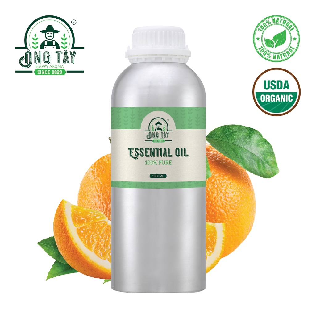 Tinh dầu hữu cơ Organic Cam Ngọt ÔNG TÂY 500ml/ 1L.