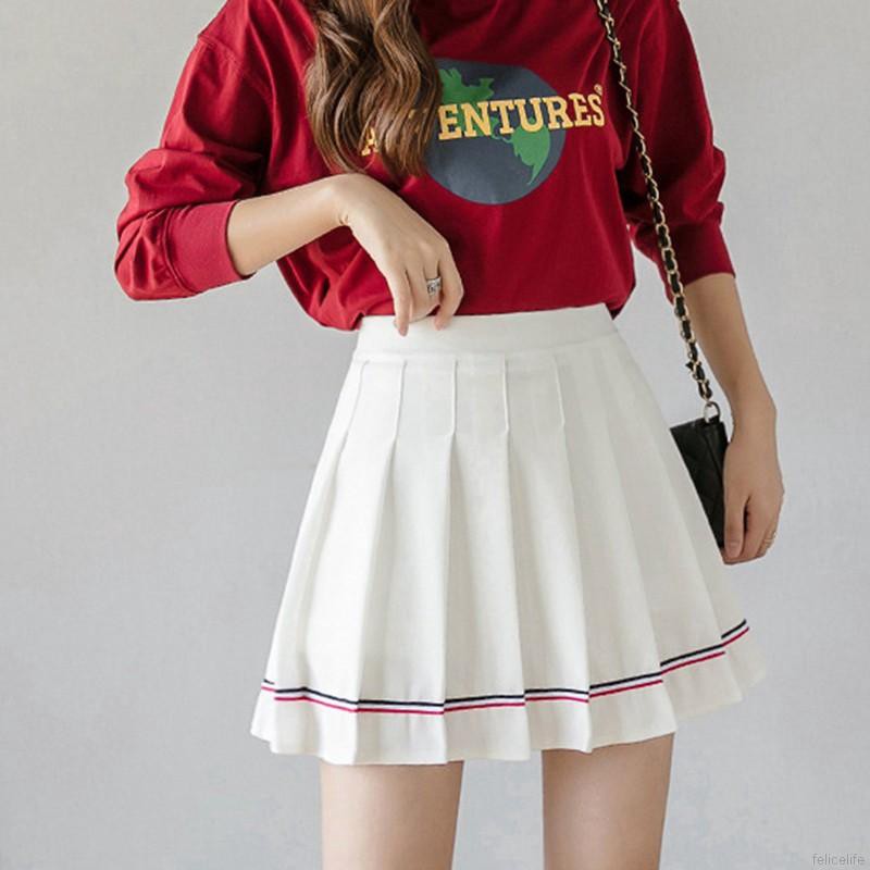 Váy lưng cao xếp li màu sắc xinh xắn dành cho nữ | BigBuy360 - bigbuy360.vn