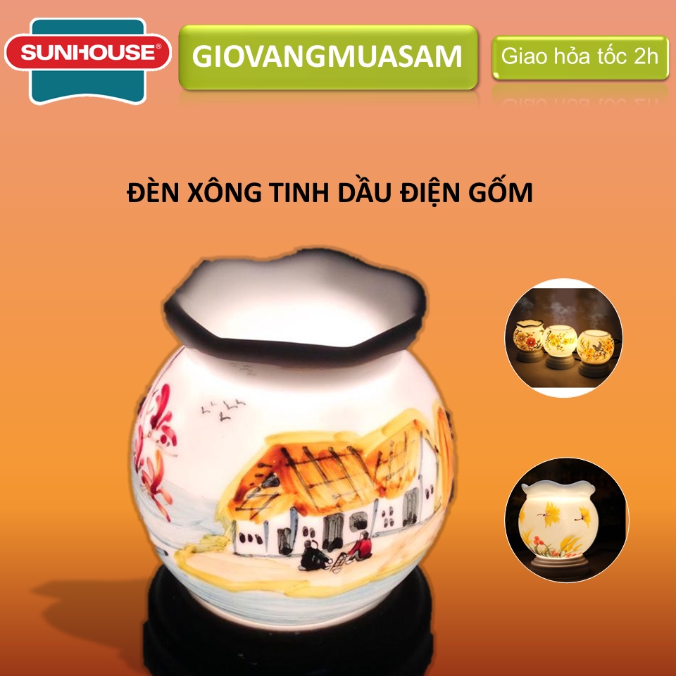 Đèn xông tinh dầu điện gốm