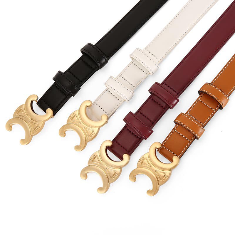 Thắt lưng nữ dây mềm, Belt Lưng Da Bò Mặt Vàng