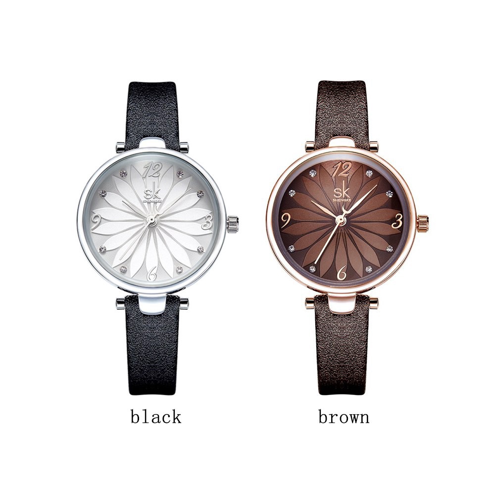 Đồng Hồ Đeo Tay Shengke Thiết Kế Dây Da Thời Trang Cho Nữ | BigBuy360 - bigbuy360.vn