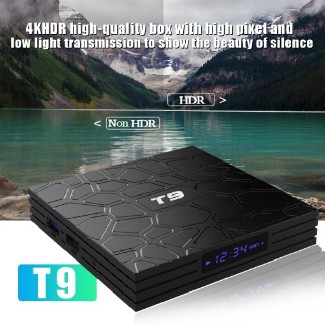 Android TV box T9 Ram 4G+32G xem truyền hình miễn phí