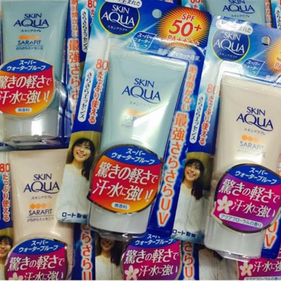 [Xả Kho Hàng Nhật] Kem Chống Nắng Skin Aqua Sarafit UV Essence SPF 50+/PA++++ - Nội Địa Nhật