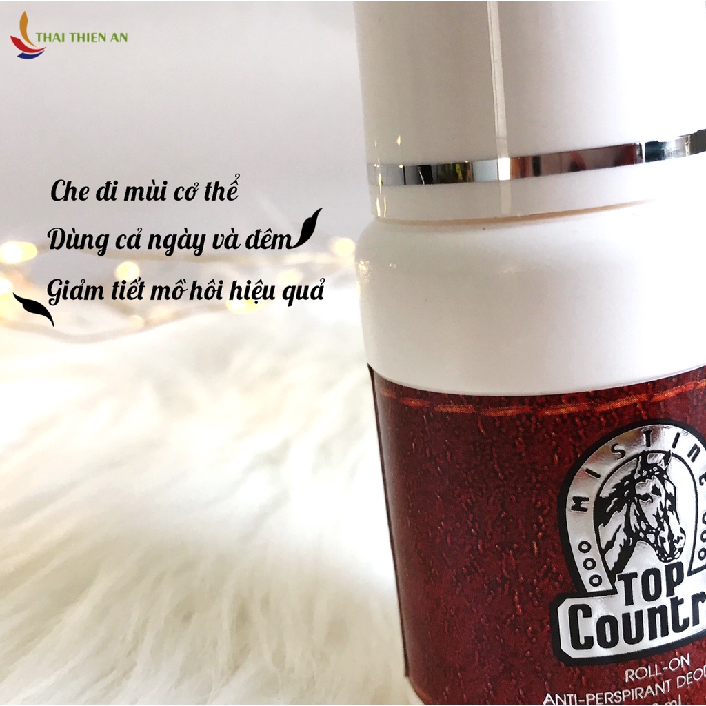 Lăn khử mùi cơ thể hương nước hoa cổ điển TOP COUNTRY Thái Lan 60ml - chai