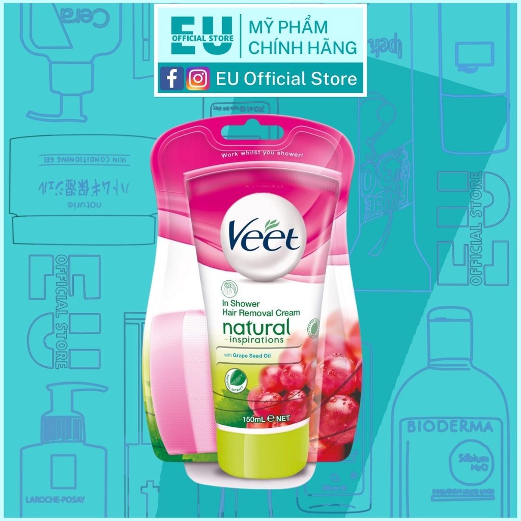 Kem tẩy lông Veet Natural Nội địa Nhật