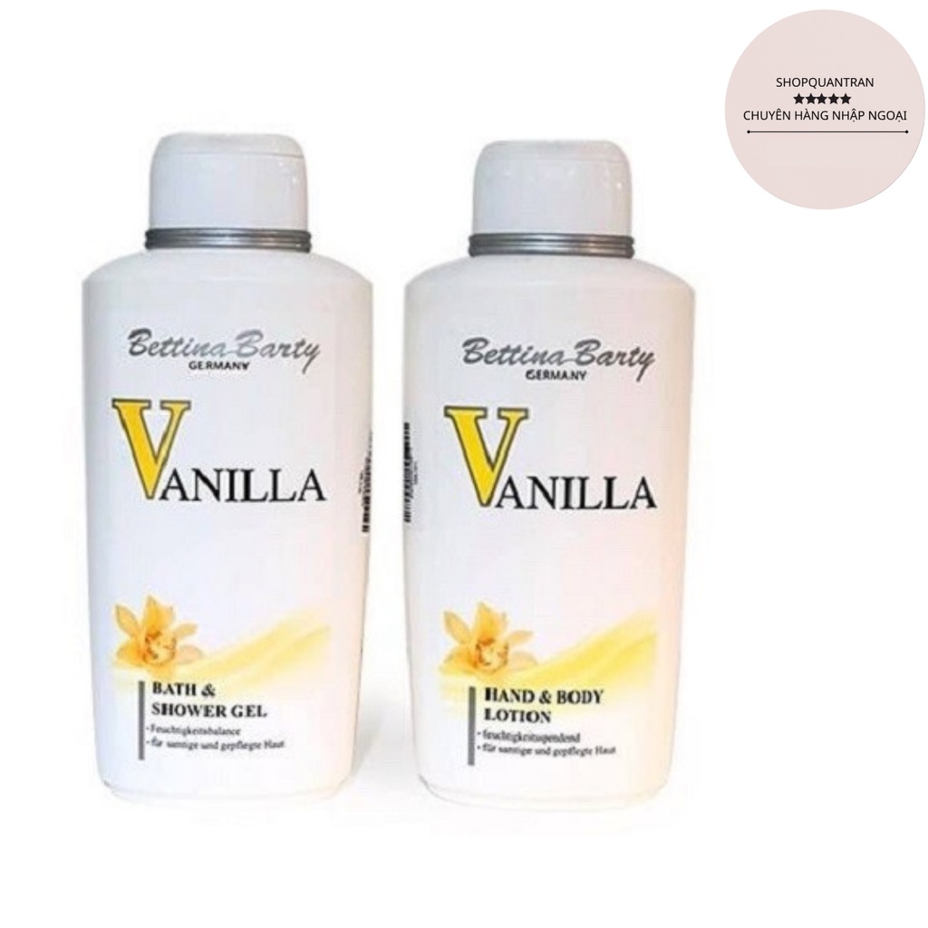 Sữa tắm và dưỡng thể nước hoa Bettina Vanilla 500ml
