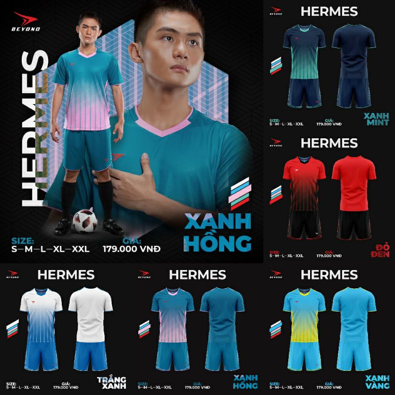 BỘ ĐỒ ĐÁ BANH BEYONO HERMES VẢI ĐẸP THOÁNG MÁT