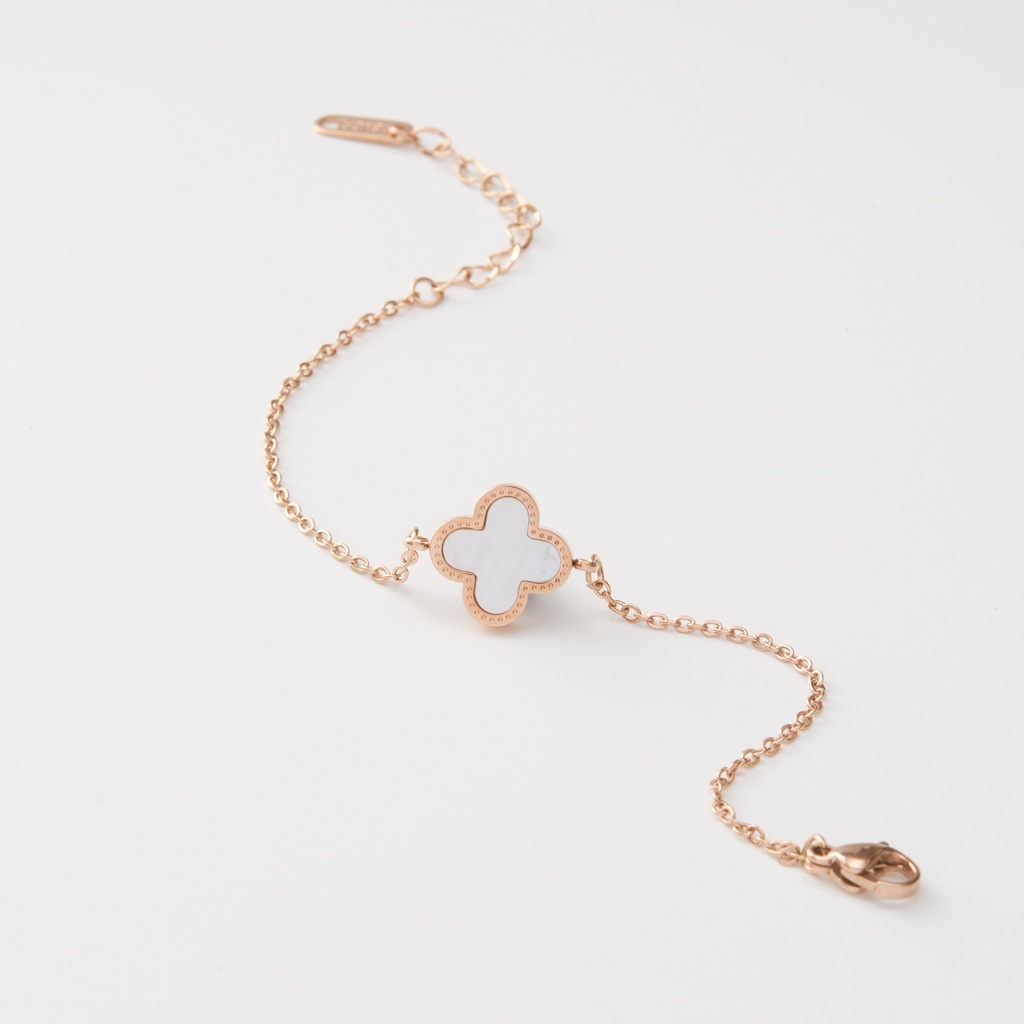 Vòng tay nữ CDE Clover Double Sided Bracelet Rose Gold CDE2023RG