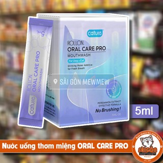 [Lẻ 1 thanh] Nước uống thơm miệng chó mèo Cature Oral Care Pro 5ml