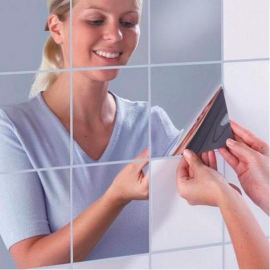 Gương dán tường 3D 30x30cm nhà tắm - (bộ 2 cái) - Gia dụng SG
