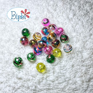 Hạt thủy tinh nhũ size 8mm mix màu