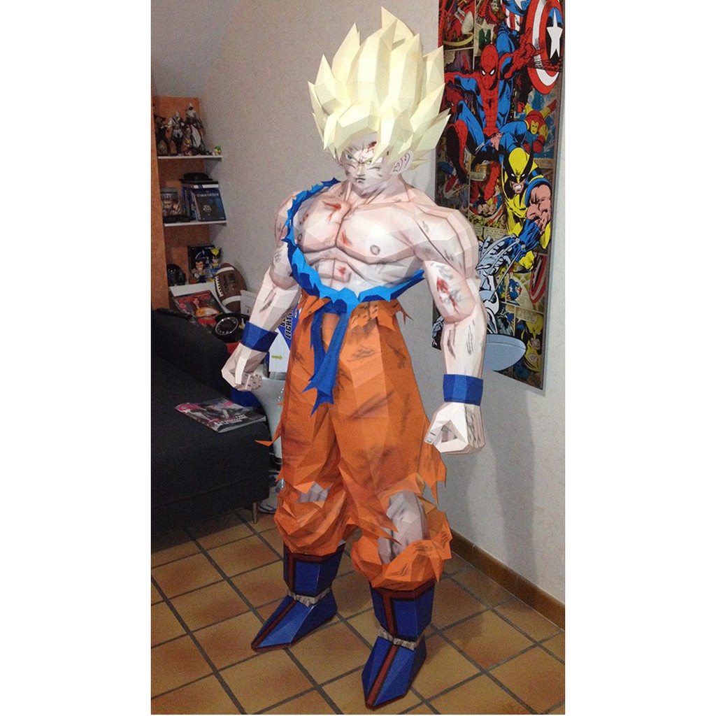 Bộ kit mô hình giấy 3d Songoku - Kakalot cỡ lớn Dragonball figures mô hình bảy viên ngọc rồng