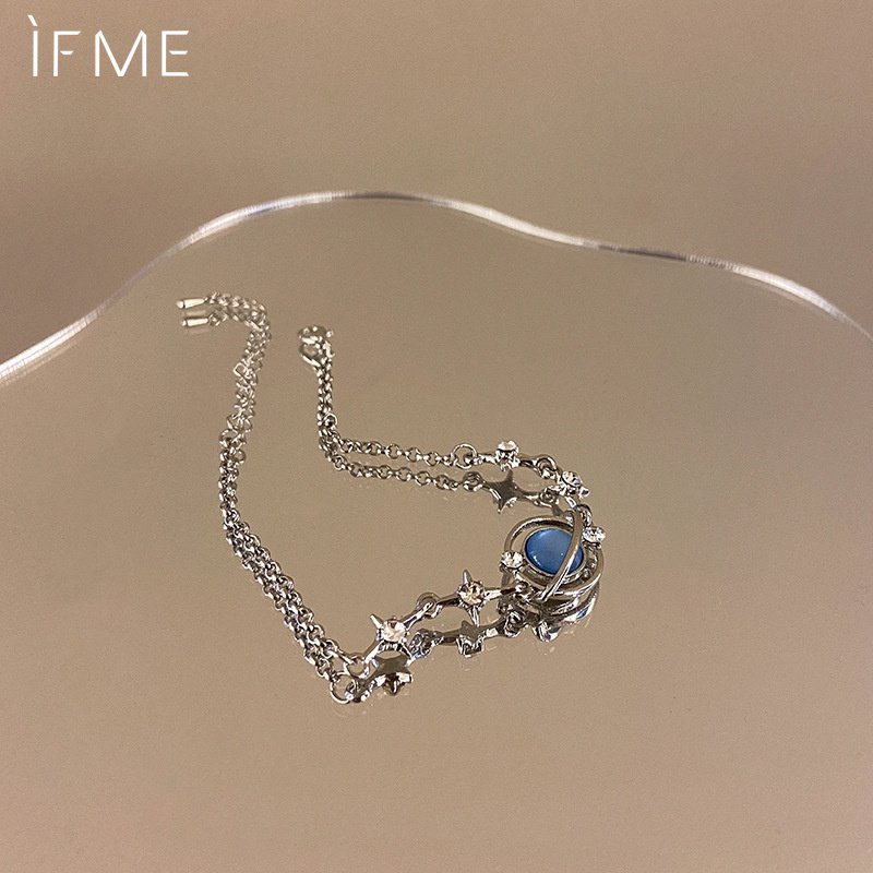 IF ME Vòng đeo tay   đính đá xanh dương thời trang thanh lịch cho nữ