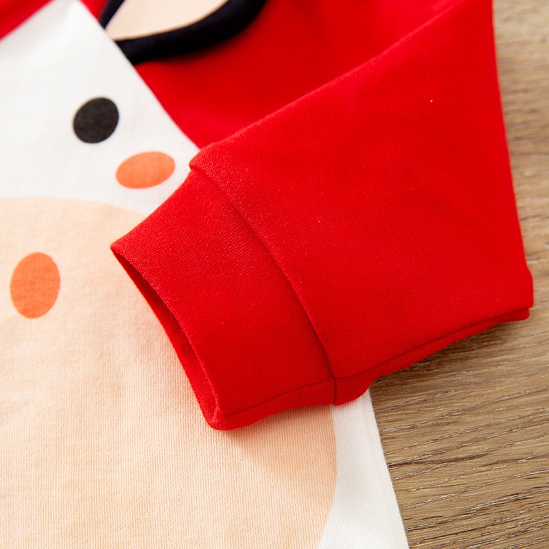Bộ Áo Liền Quần Cotton Tay Dài In Hình Kỳ Lân Hoạt Hình Dễ Thương Cho Bé 0-24 Tháng Tuổi