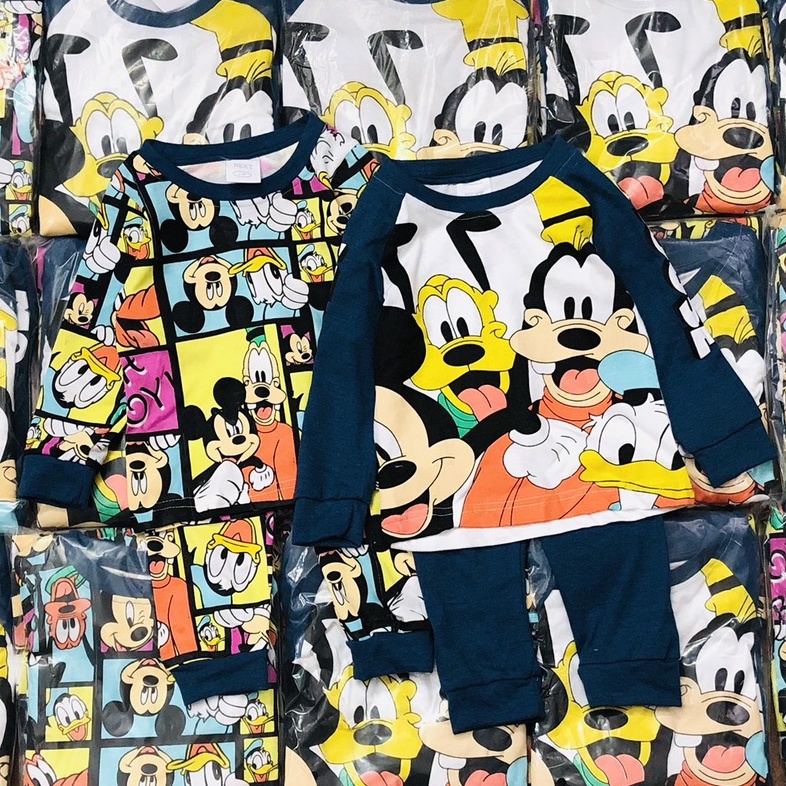 Bộ dài tay thu đông bé trai - Set 2 bộ hoạ tiết Mickey Donal Next siêu đẹp cho bé trai size 2-8t (9-23kg)