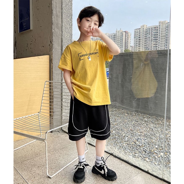 Set 2 Món Áo Thun + Quần Short Thời Trang Cho Bé Trai Từ 3-4 - 5-6 - 7 Đến 8-9 - 10-11 - 12 Tuổi 2022 Mới