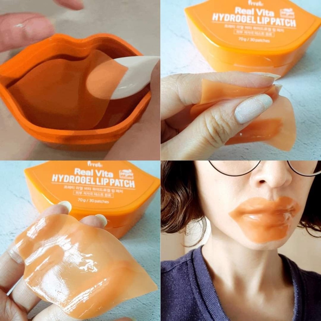 Mặt Nạ Dưỡng Môi Prreti Real Vita Hydrogel Lip Patch Hộp 30 Miếng