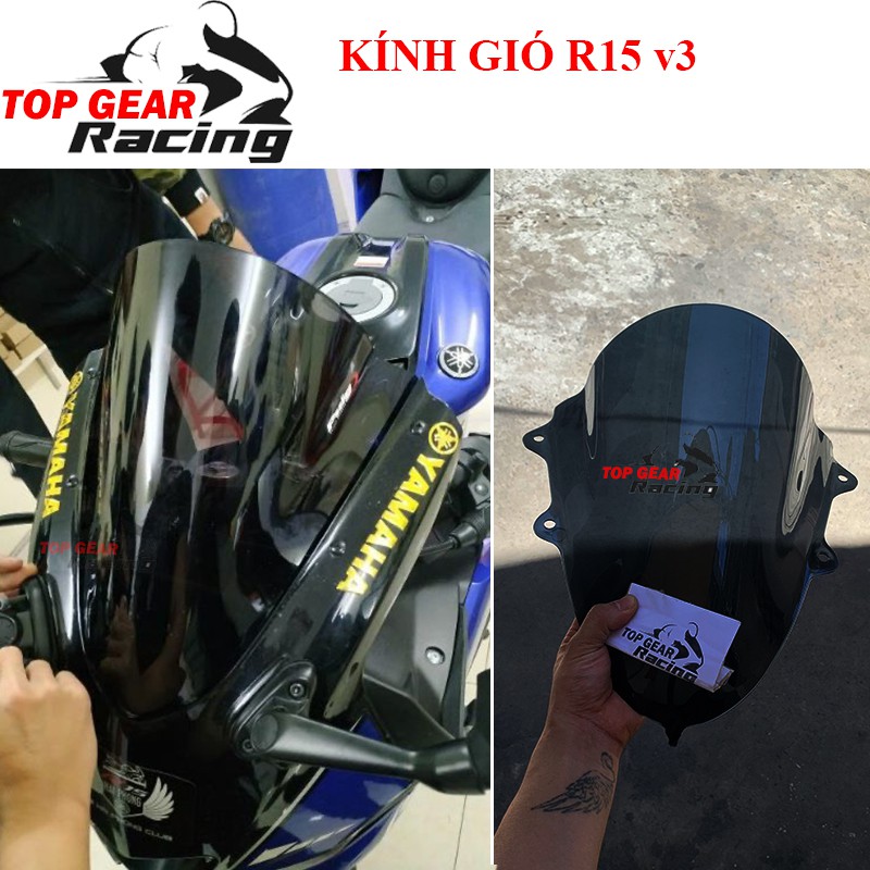 Kính Gió R15 v3 Màu Đen Khói Thay Thế Như Zin TopGear