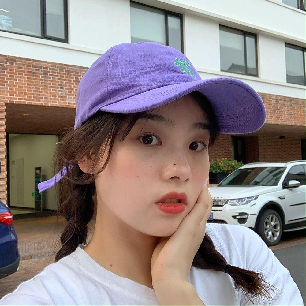 TWINKLE Mũ Lưỡi Trai Thêu Chữ Phong Cách Retro