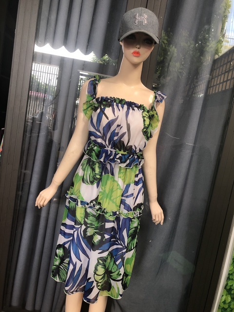 Đầm voan dáng suông tay cánh tiên combo