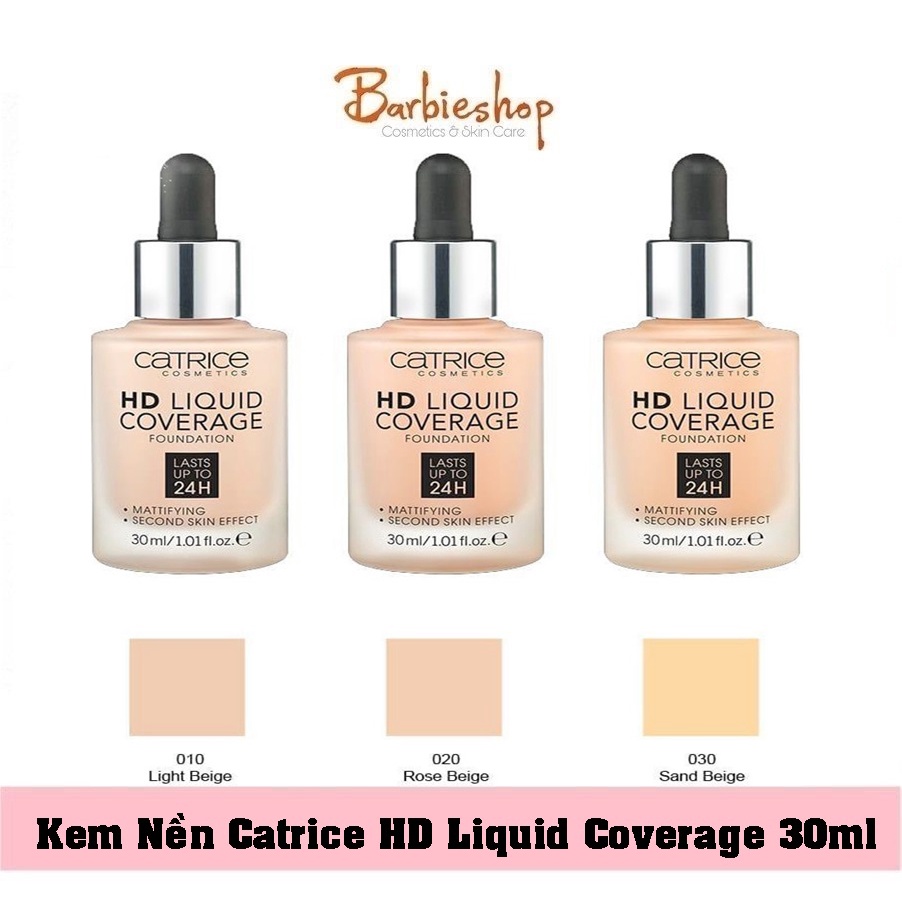 Kem Nền Che Phủ Kiềm Dầu Catrice HD Liquid Coverage Foudation 30ml