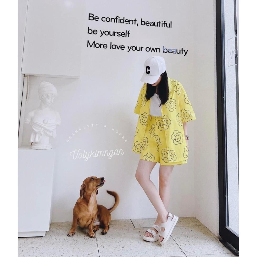 [ 𝐅𝐑𝐄𝐄 𝐒𝐇𝐈𝐏 ] SET BỘ GẤU 3 MÓN ÁO SƠ MI KÈM ÁO BA LỖ MIX QUẦN SHORT ĐÙI