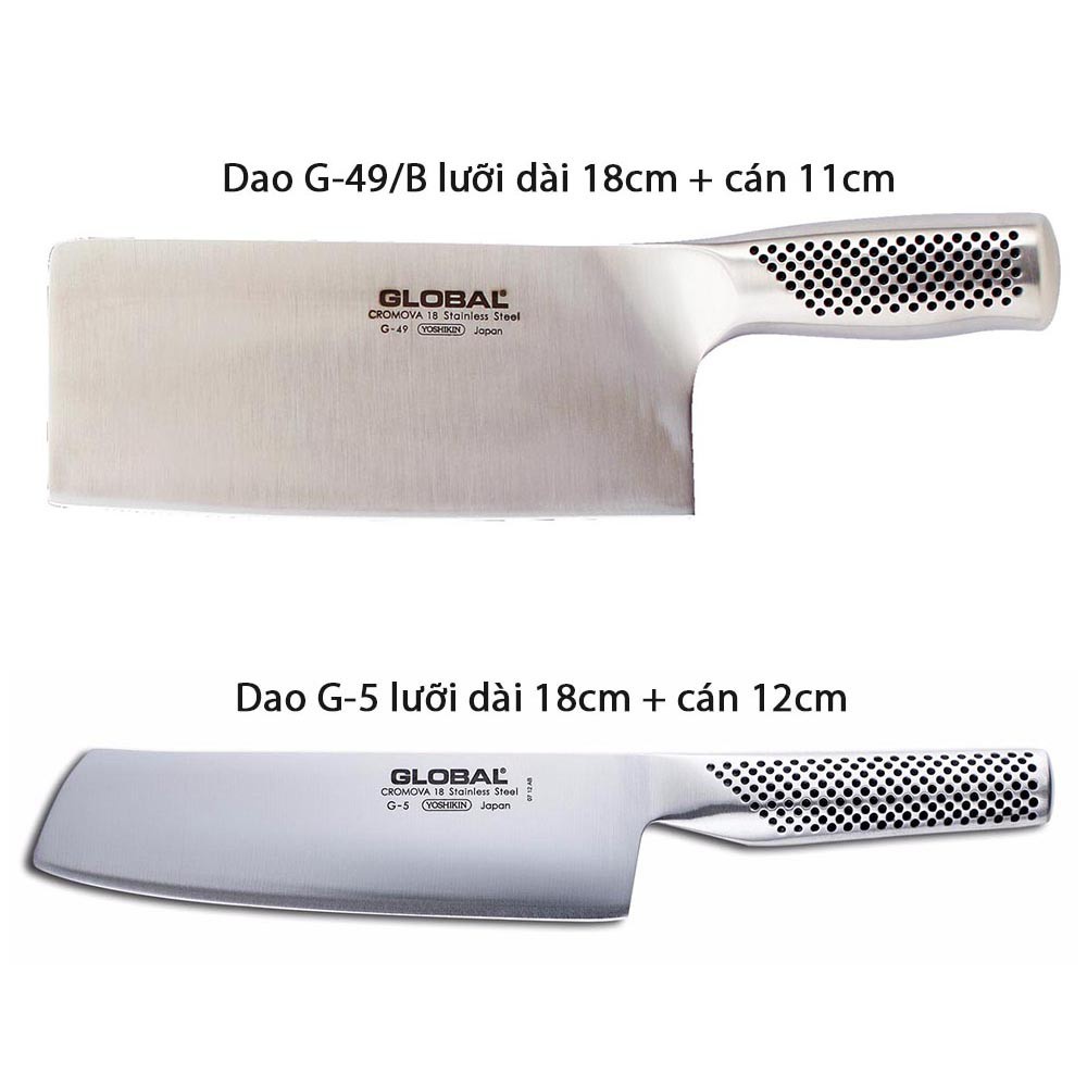 Bộ Dao 7 Món Cao Cấp Nhà Bếp Global Nhật Bản - Nhập Khẩu Chính Hãng