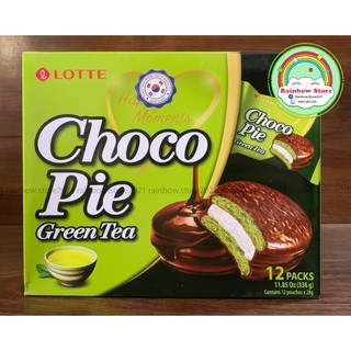 Bánh Chocopie Lotte Trà Xanh - Hộp 336gr
