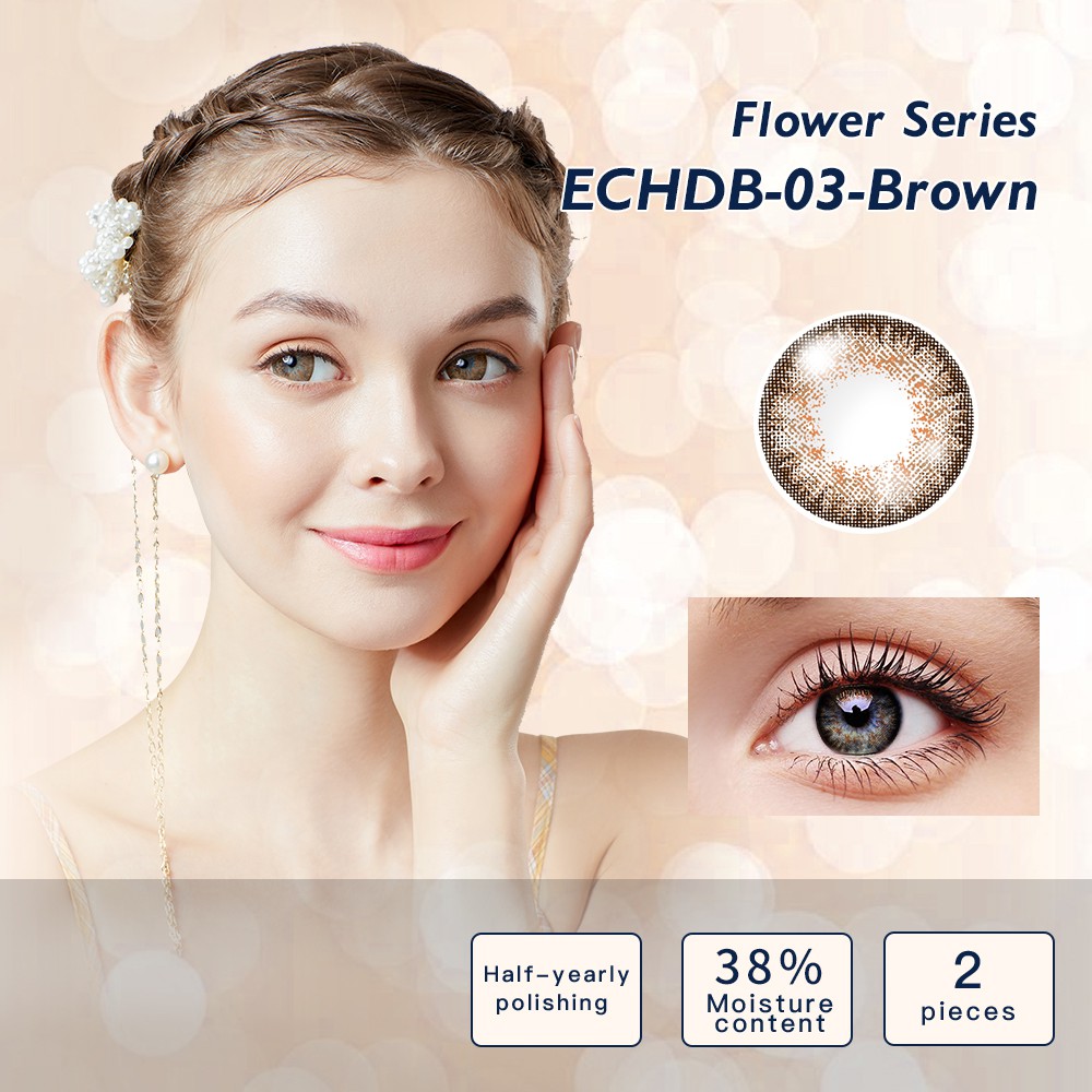 Kính áp tròng Elliecoo Series Flower đường kính 14.5mm nhiều màu sắc tùy chọn sử dụng trong nửa năm