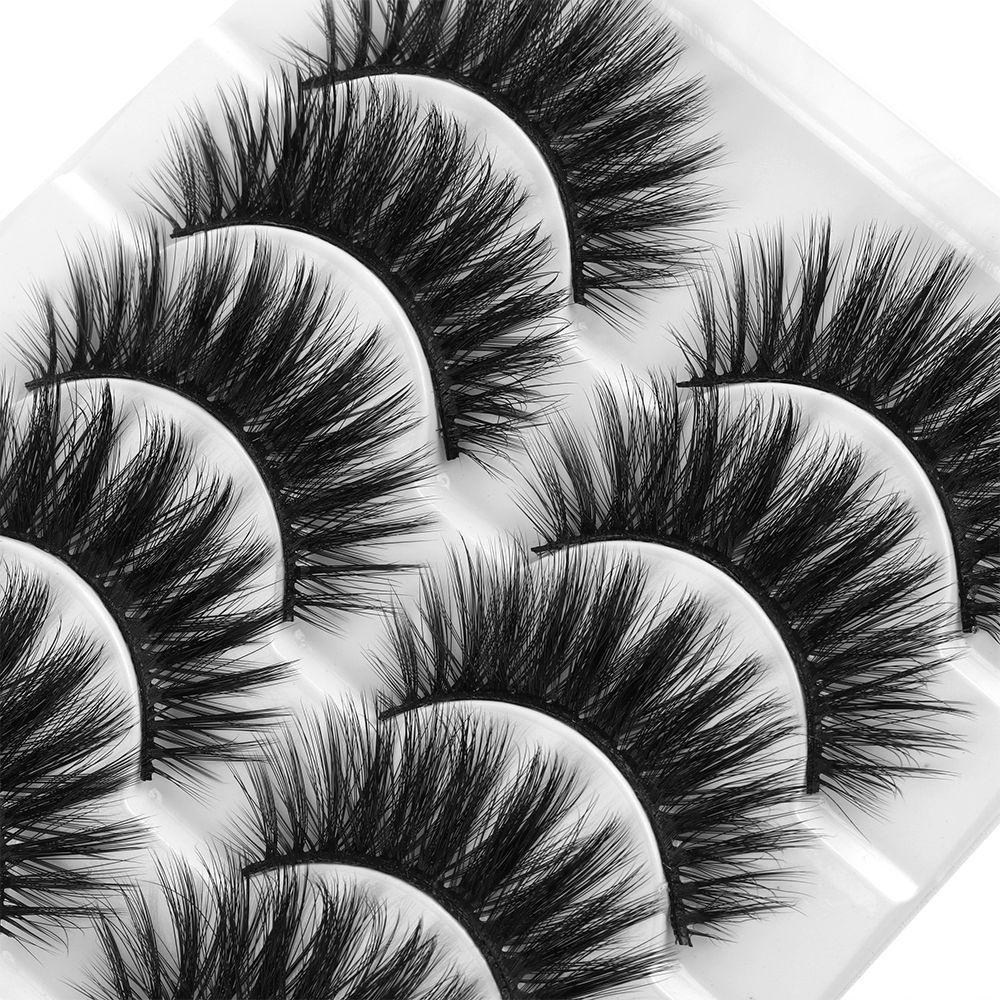 XIANTIN Set 5 Cặp Lông Mi Giả 3D Thời Trang Dành Cho Nữ