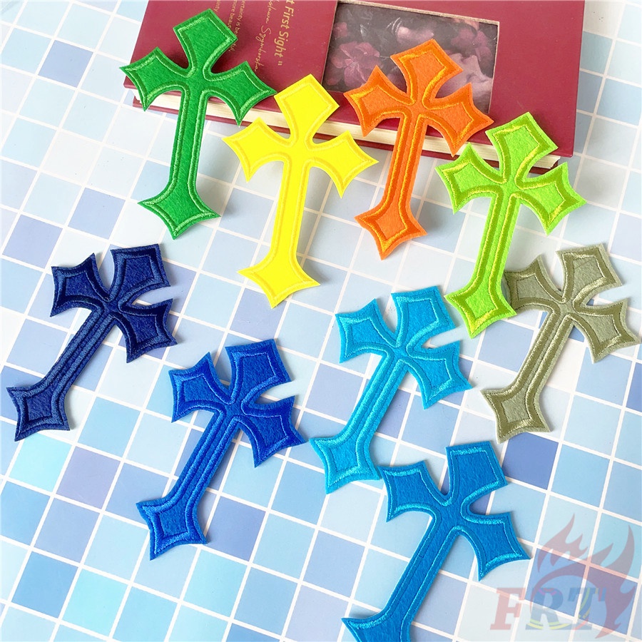 ✿ Miếng Vá Ủi Quần Áo 26 Màu ✿ 1 Sticker Ủi Thêu Hình Huy Hiệu