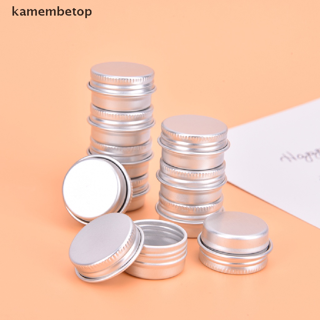 Bộ 10 Lọ Thiếc Nhôm 5ML Đựng Mỹ Phẩm Tiện Dụng
