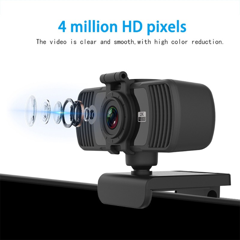 Webcam 1440p 2k Tự Động Xoay Kèm Mic Cho Máy Tính Để Bàn | BigBuy360 - bigbuy360.vn