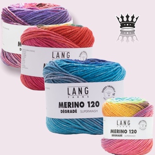 Crown cuộn len sợi lông cừu nhiều màu lang merino 120 dégradé