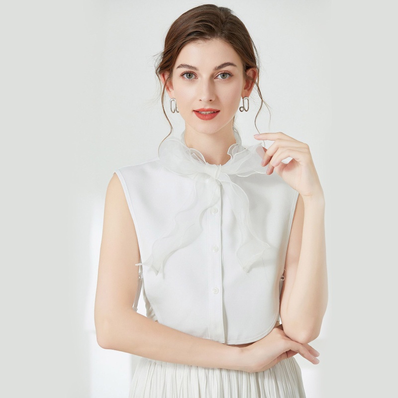 Cổ Áo Sweater Giả Lông Thú Buộc Dây Có Thể Tháo Rời