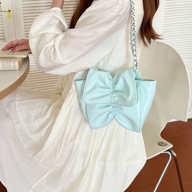 IELGY Túi Đeo Vai Gắn Nơ Ngọt Ngào Dễ Thương Cho Nữ