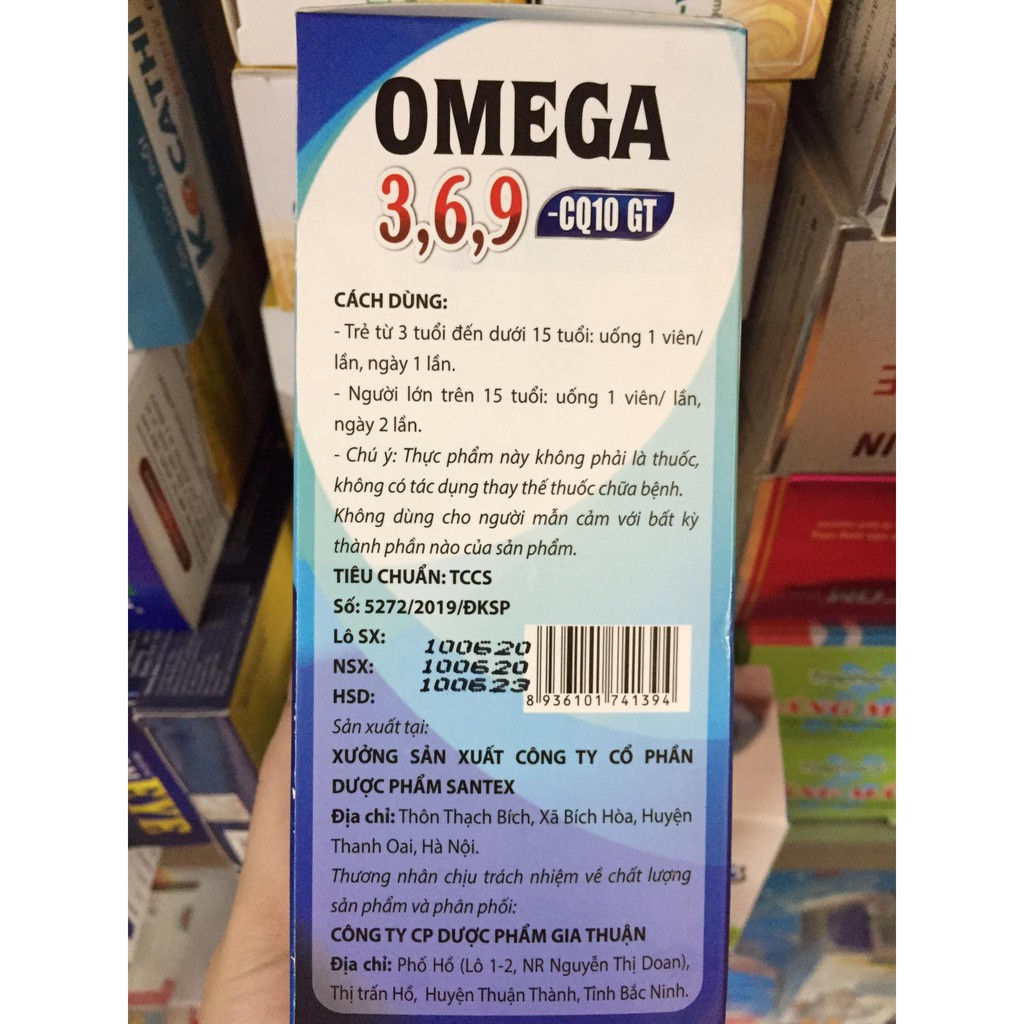 OMEGA 3,6,9 - CQ10 lọ 100v giúp tăng cường thị lực,hạn chế quá trình lão hóa mắt