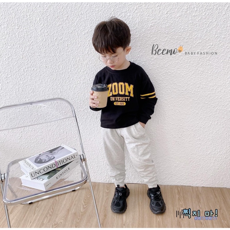 Bộ thun Zoom dài tay xuất hàn bé trai