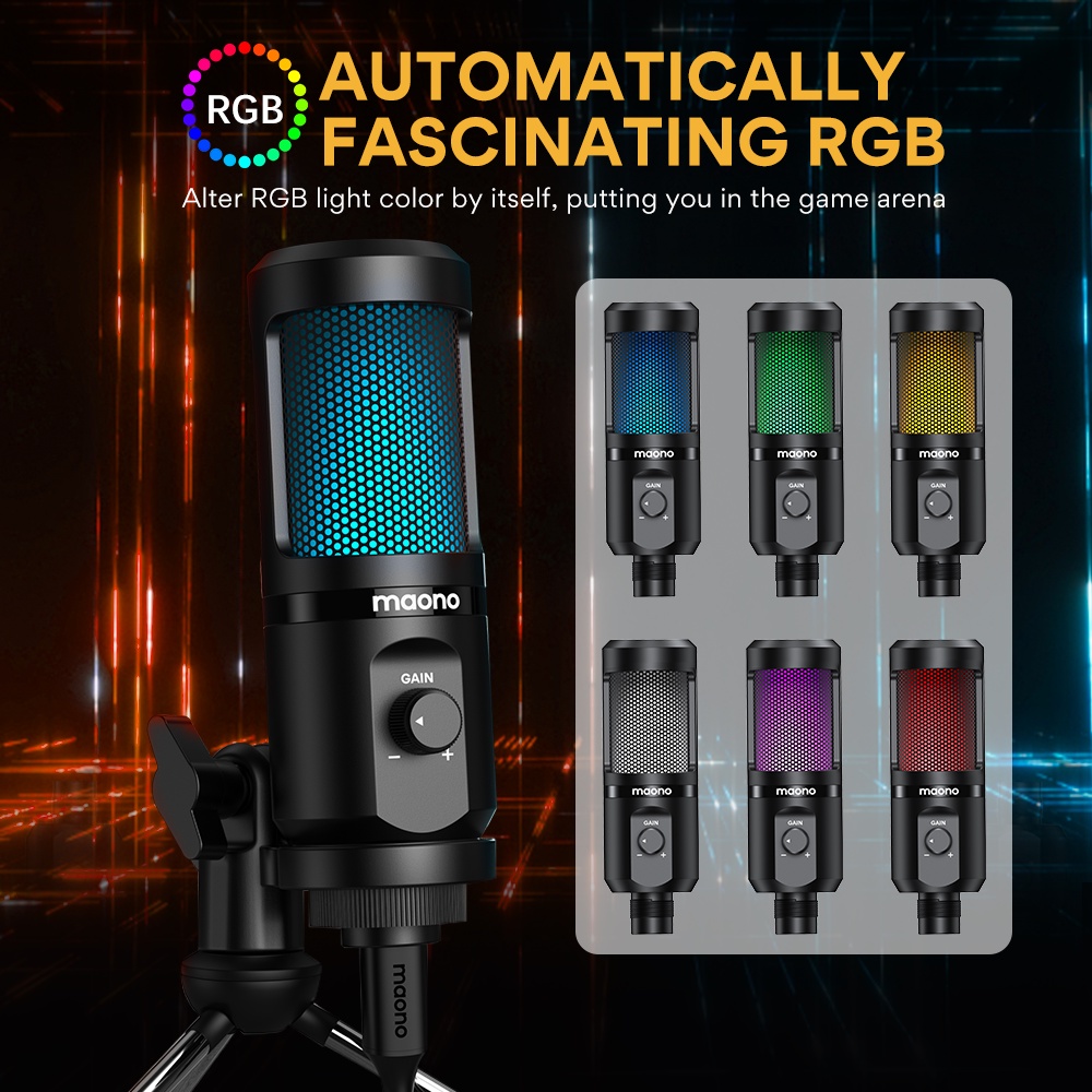 Micro để bàn MAONO AU-PM461TR RGB có đèn RGB | BigBuy360 - bigbuy360.vn